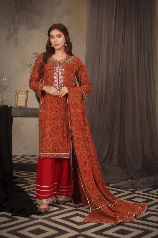 Jahan Ara Tailored 3 piece - StudioTehseen