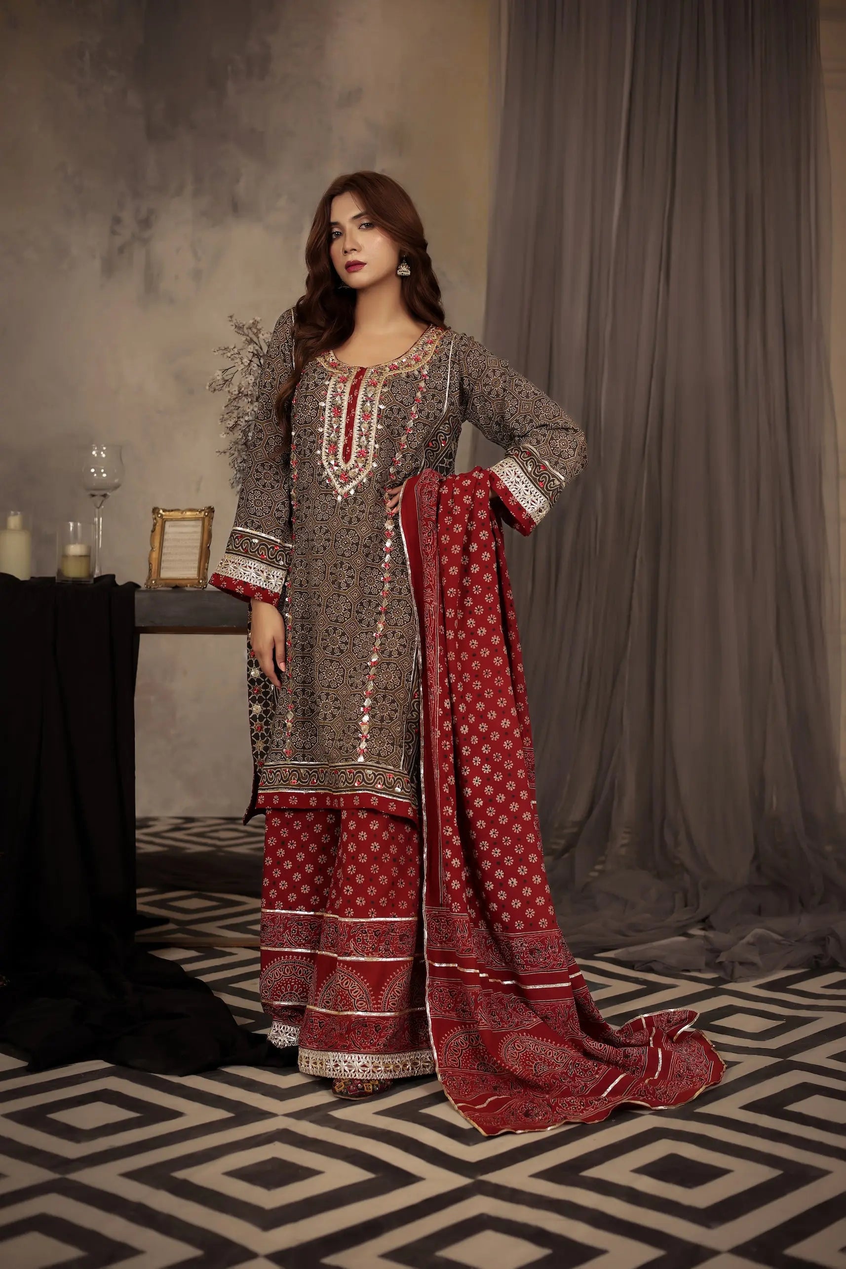 Yara Tailored 3 piece - StudioTehseen