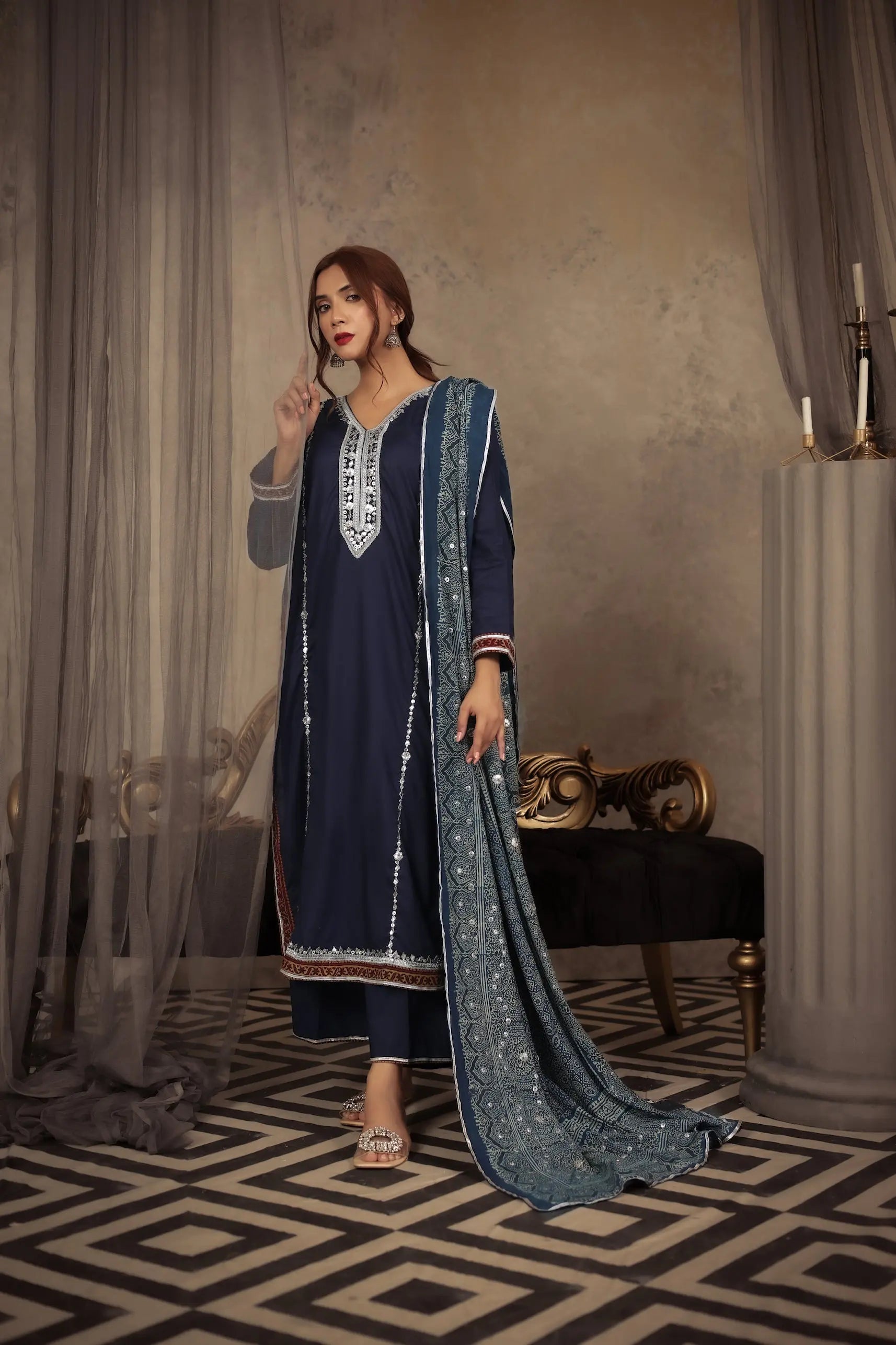 Tara 3 piece Tailored Set - StudioTehseen