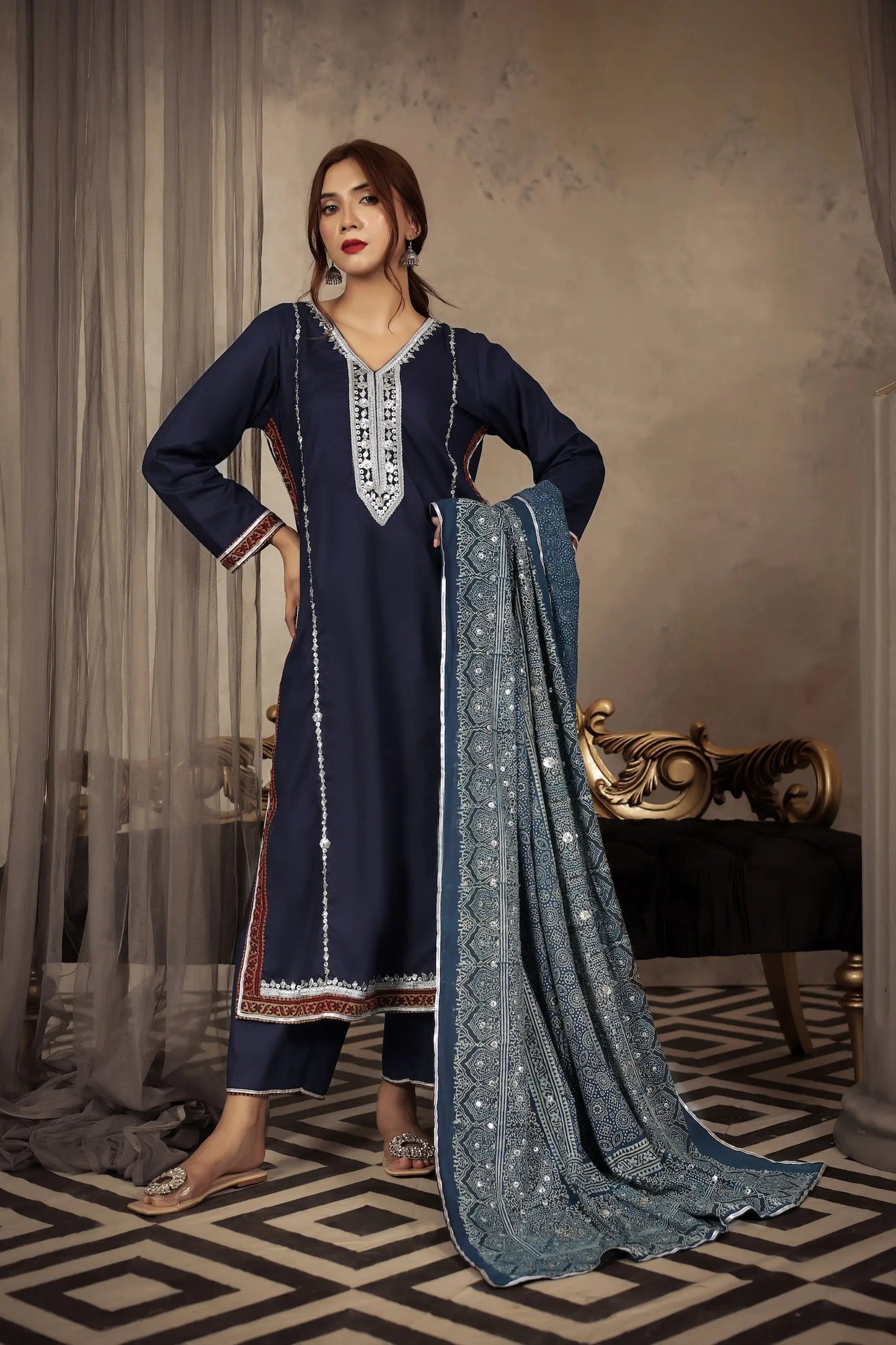 Tara 3 piece Tailored Set - StudioTehseen