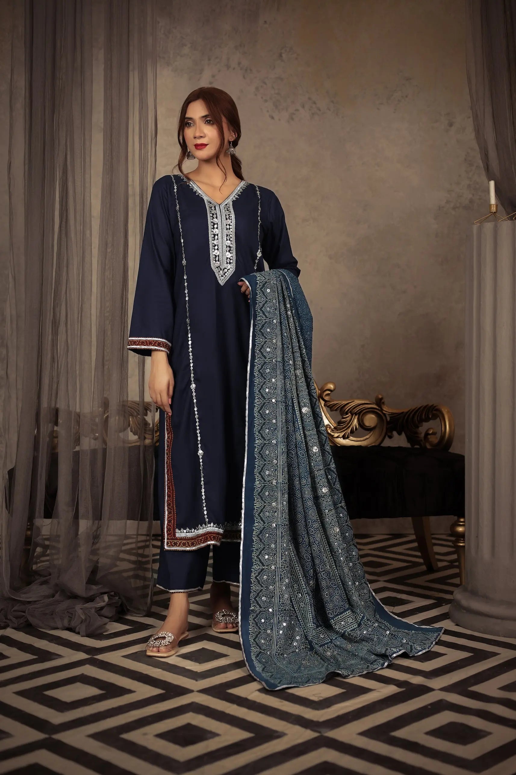 Tara 3 piece Tailored Set - StudioTehseen