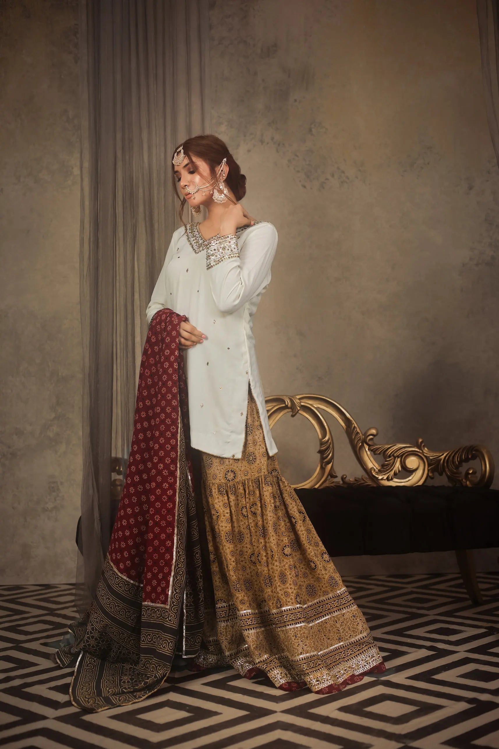 Zohra 3 piece Tailored Set - StudioTehseen