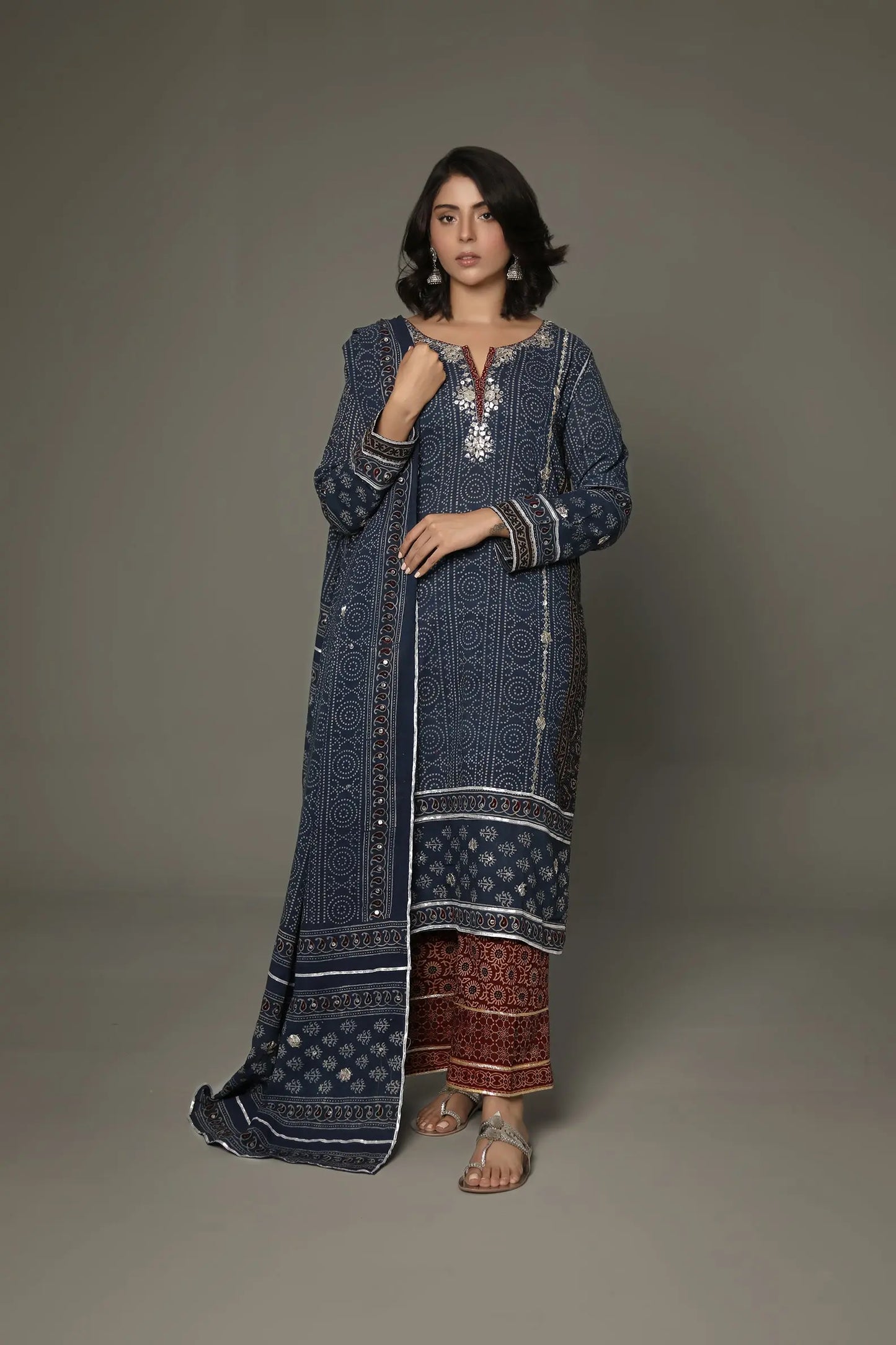 Aasma 3 piece tailored set - StudioTehseen