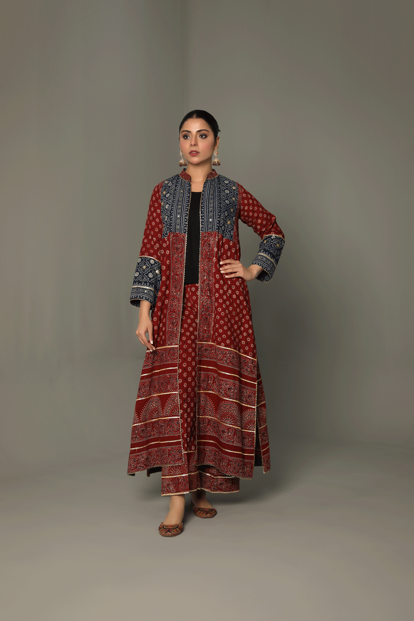 Dhanak 3 piece tailored set - StudioTehseen