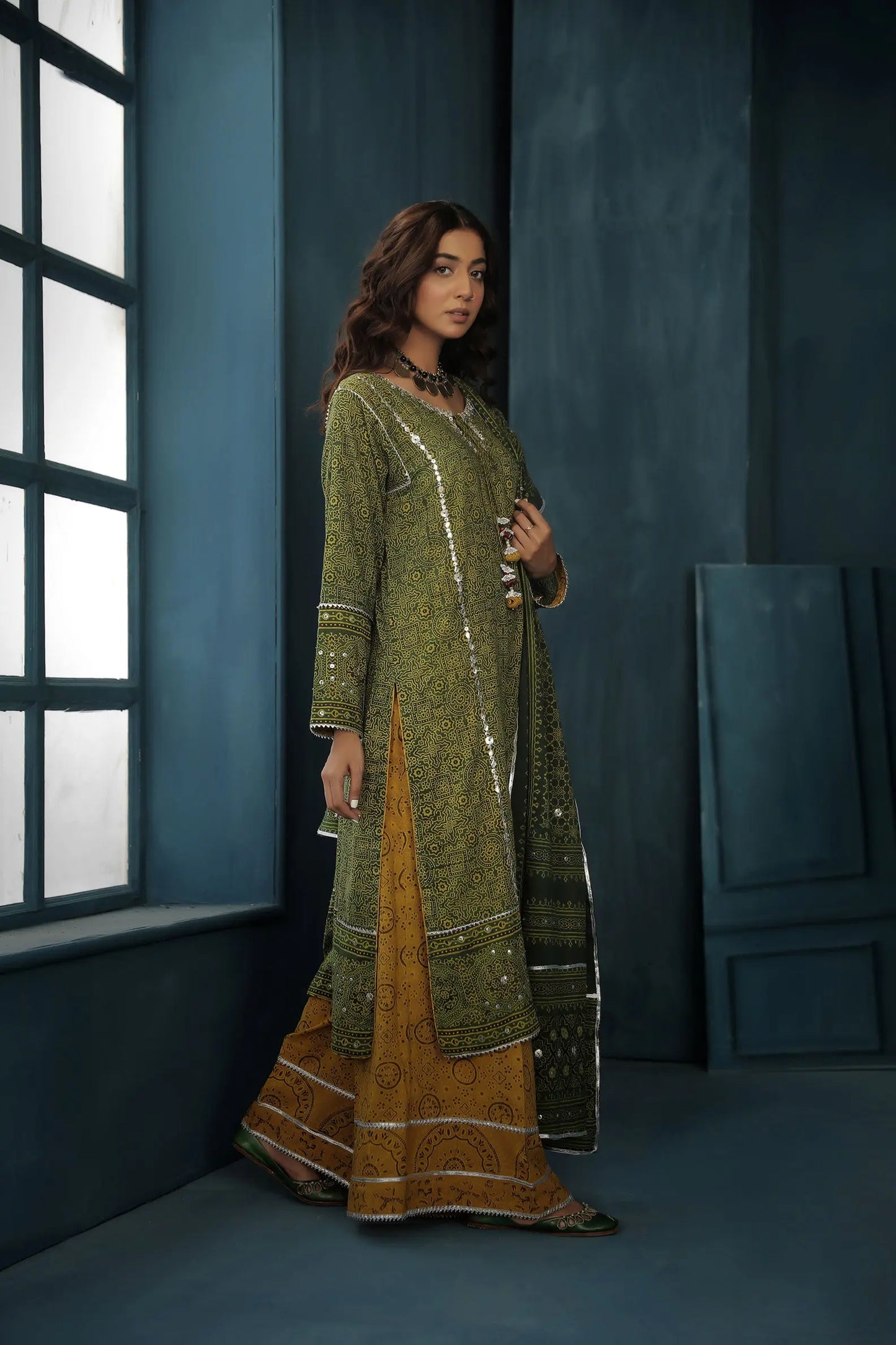 Sumbal 3 piece tailored set - StudioTehseen