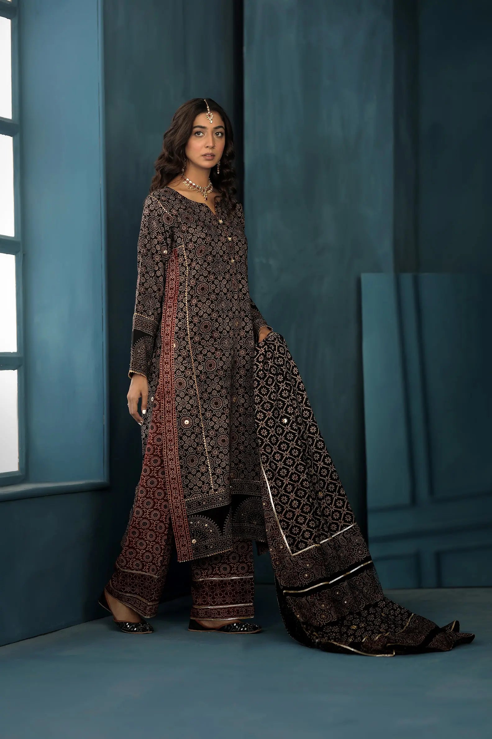 Chandni 3 piece tailored set - StudioTehseen